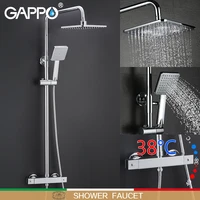 gappo shower system bathroom thermostat faucet shower faucet mixer tap waterfall wall mount thermostatic shower mixer