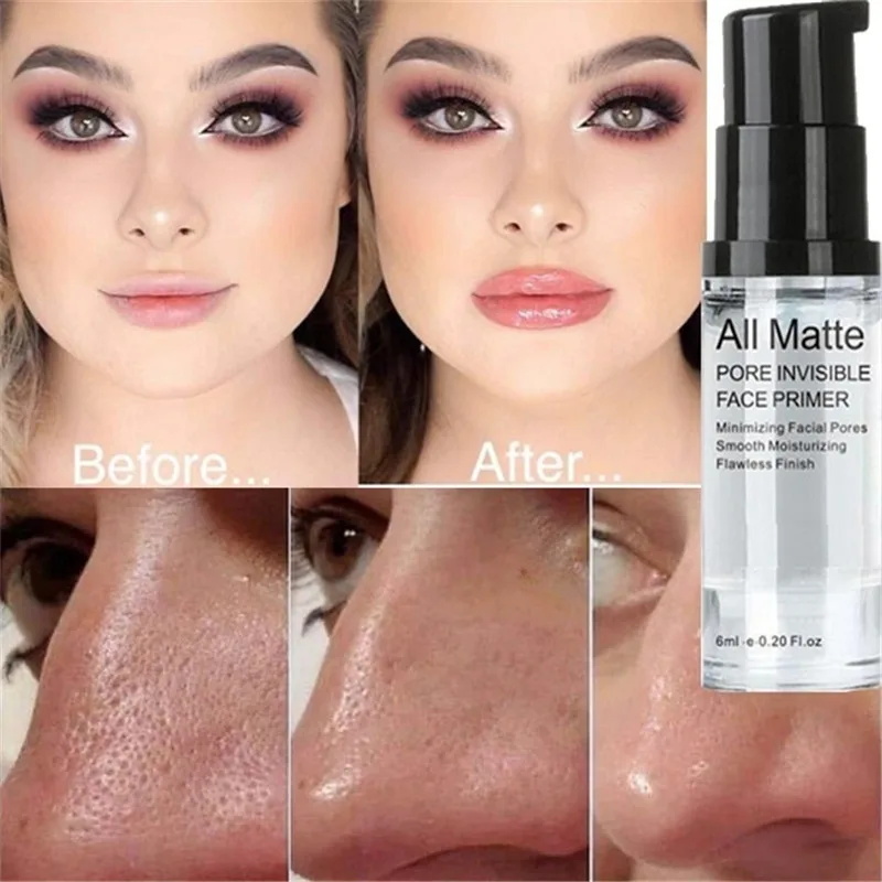 

1 Bottle Of 6ml Isolated Makeup Primer Invisible Pores Natural And Long-Lasting Powder Gel Female Face Modification Cosmetics