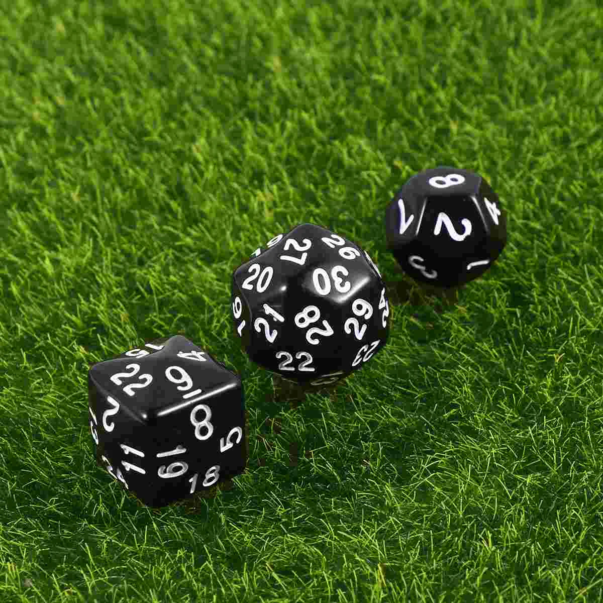 

1 Set/10 Pcs Acrylic Polyhedron Dices Creative Numbers Dice Multi-Faceted Entertainment Dice for Home Bar Board Games (Black)