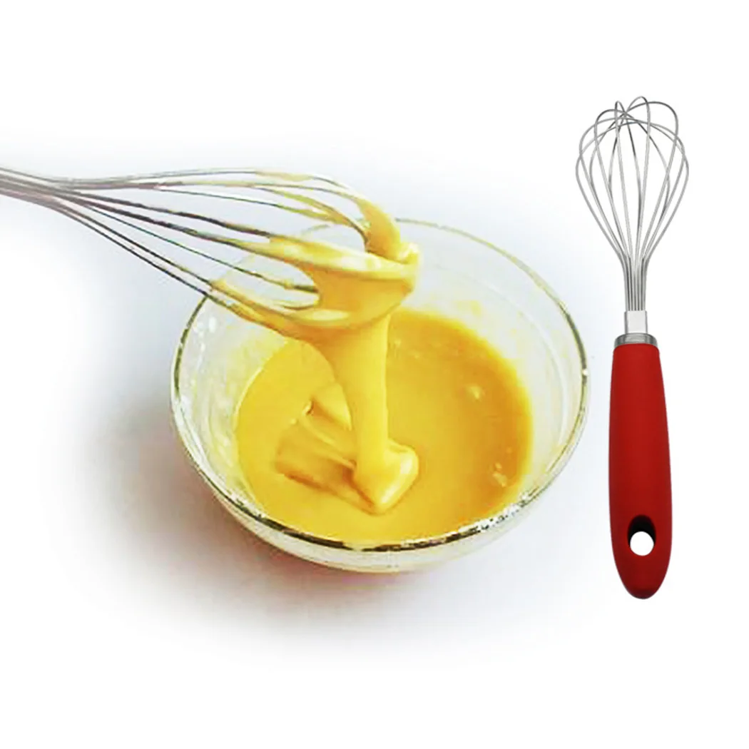

2PCS Egg Whisk Multi-Purpose Stainless Steel Cooking Whisk Baking Whisk Milk Egg Beater Egg Mixing Mixer Kitchen Tools