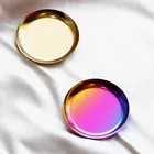 Нержавеющаясталь золотой поднос для хранения фруктов Sancks ювелирные изделия Дисплей пластина Кухня Еда Органайзер Coaster инструменты книжные полки металлической посуды