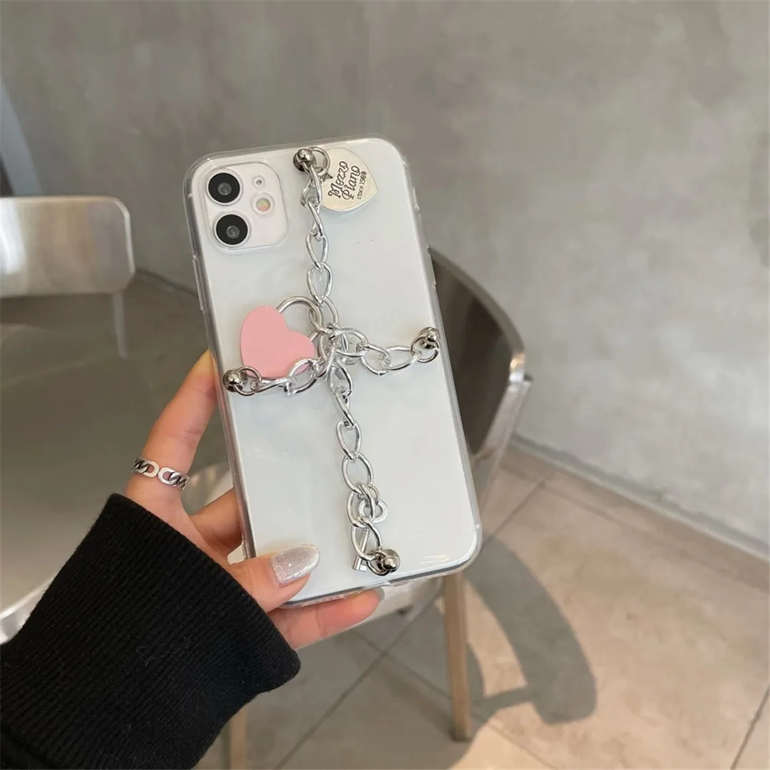 Силиконовый чехол с цепочкой для ключей iPhone 14 11 Pro 12 Max 7 8 plus X XS XR 13Pro - купить по