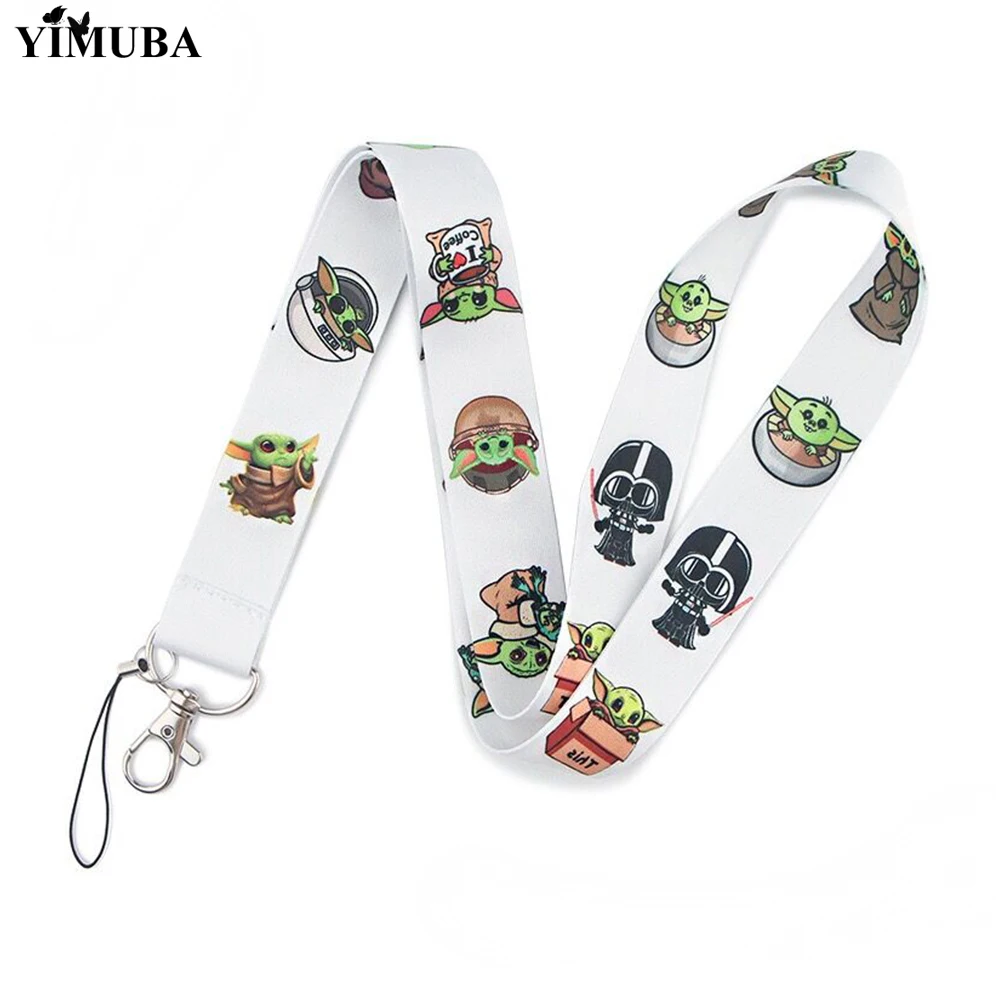 

YIMUBA милый Инопланетянин-карабином новые стильные тесёмки оптом брелок DIY мобильный телефон ремни USB ID карты держатель значка брелок лямки з...