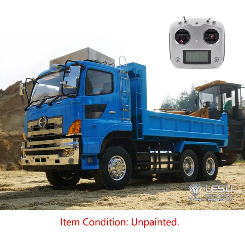 

LESU 6*6 Hydraulic Remote Control Tipper Dumper Truck Motor ESC 1/14 Tamiya Hino Model RC Car THZH0186