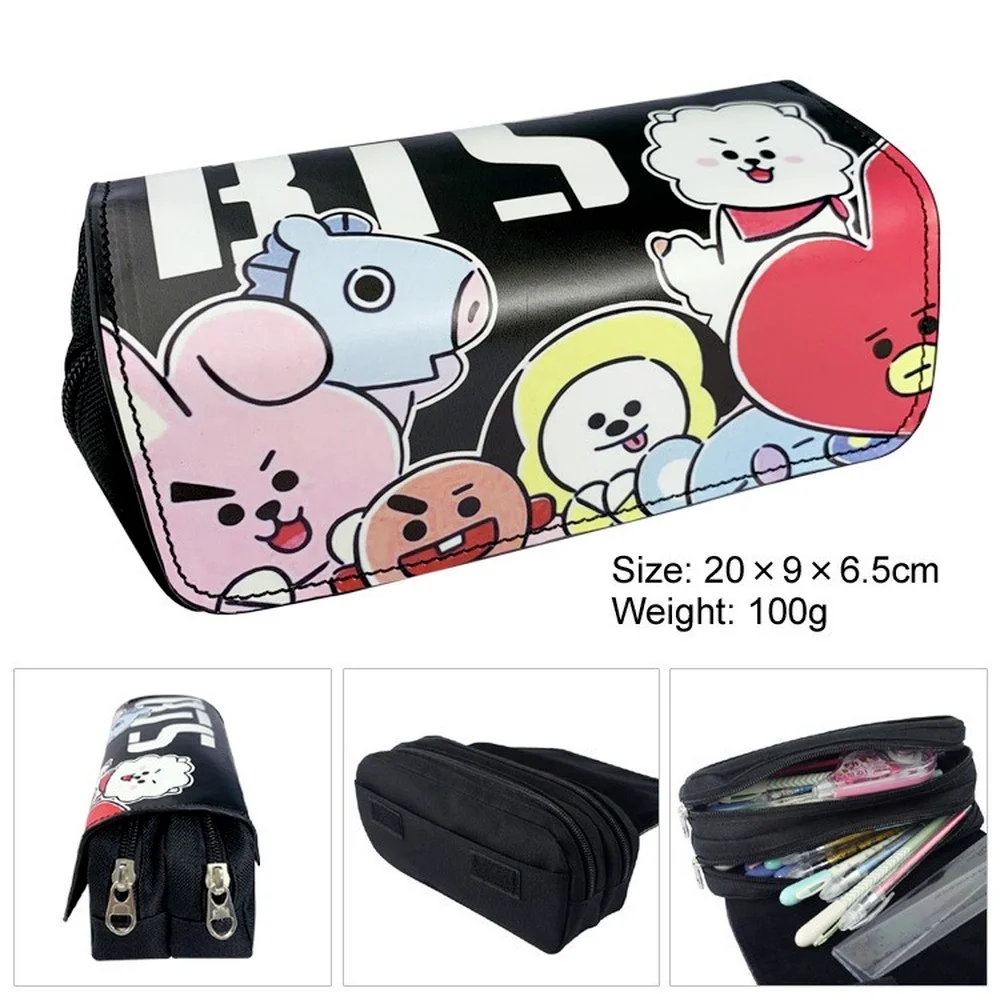 

Korea Kpop Boys Group Pencil Case Pen Bag Koala Wallet Purse Card Holder Multifunction for Kids Students