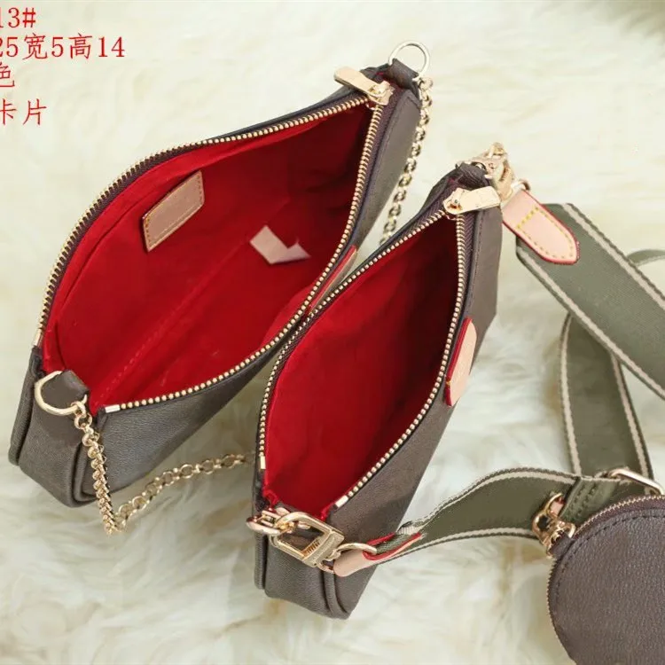 

Fashion Luxury Women Bag Three In One Wide Shoulder Belt Crossbag Hand Bag Chain Women Bag 2020 Good Quality