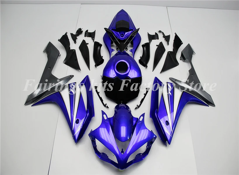 

Высокое качество, новый ABS Набор обтекателей для мотоциклов, подходит для Yamaha YZF R1 2007 2008 YZF1000 07 08, комплект обтекателей под заказ, синий, черный