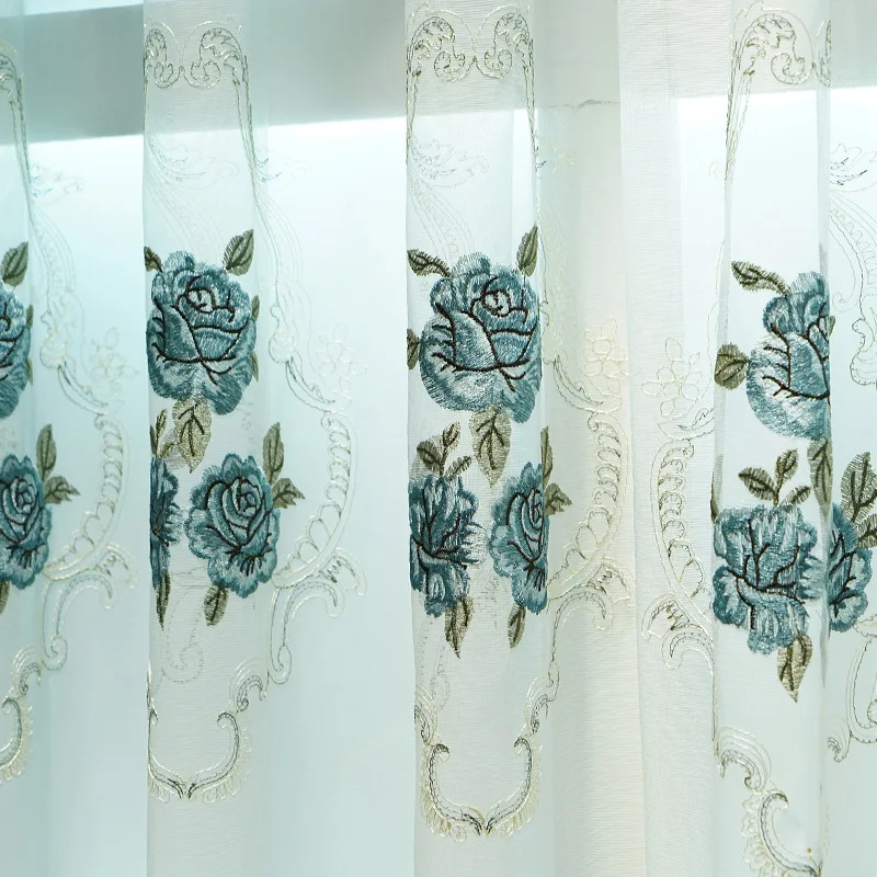 Новые синели жаккардовые синие занавески для гостиной Премиум европейские