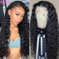 150 density 18 30 inch water wave lace front wig remy peruvian transparent 13x6 lace frontal human hair wigs for women