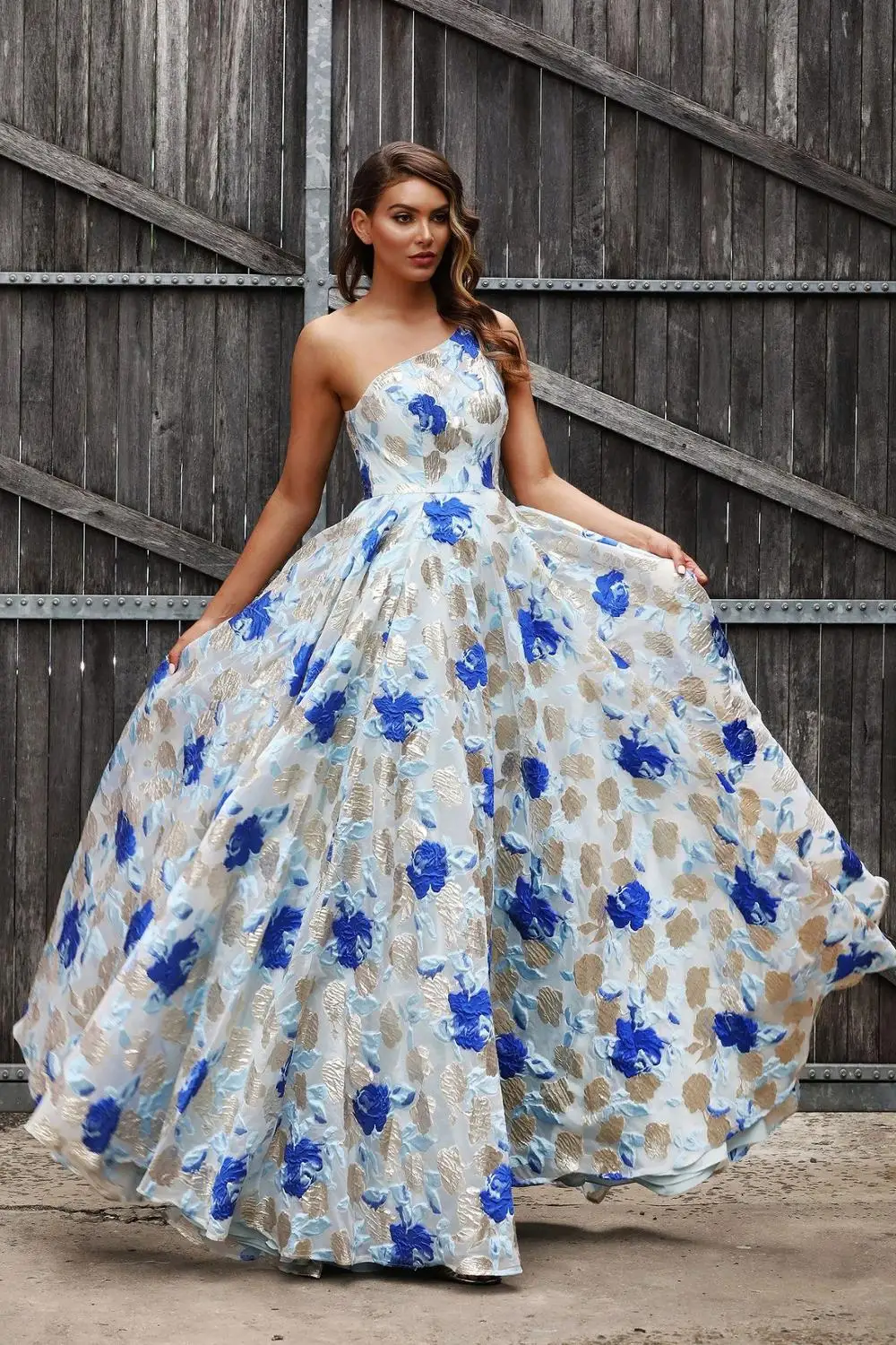 Женское вечернее платье на одно плечо Длинное Элегантное облегающее в стиле бохо