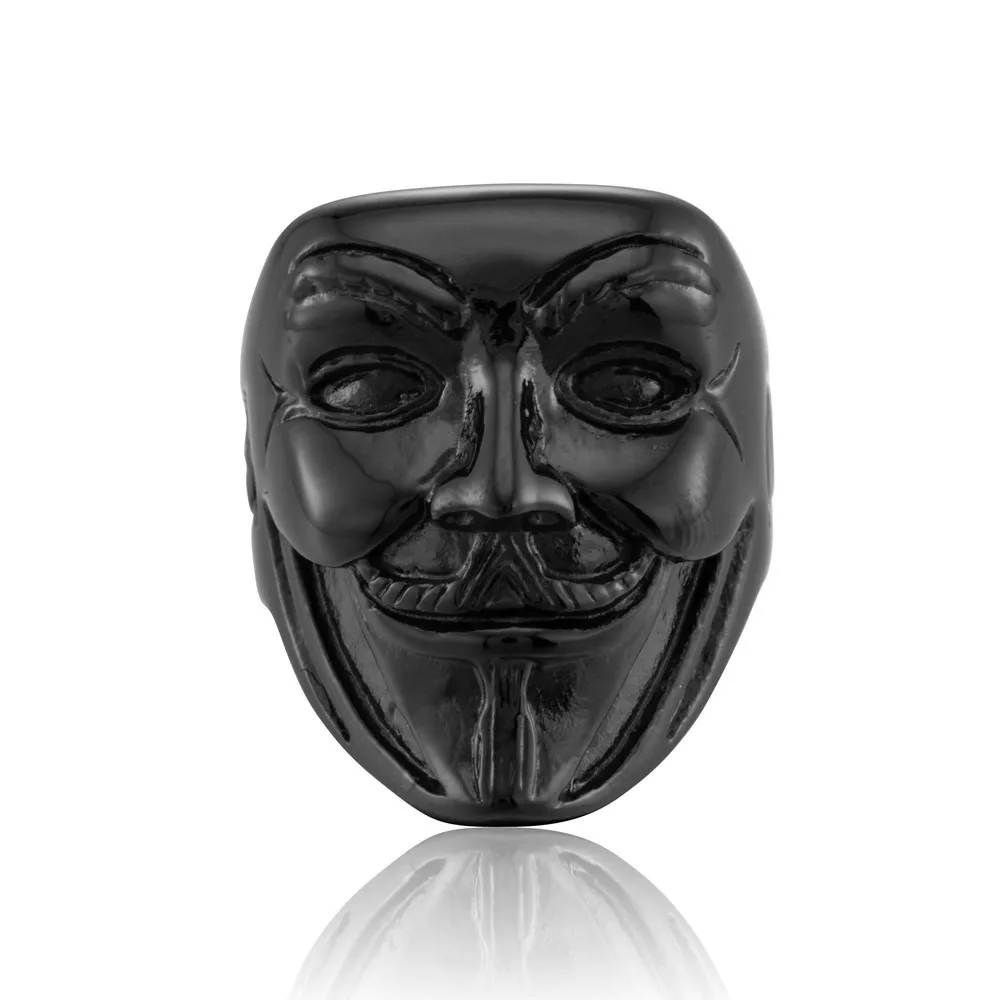 Обручальные кольца кольцо с маской вендетты из нержавеющей стали ювелирные