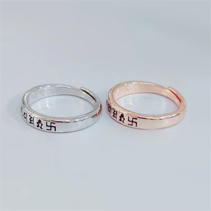 Новинка Прямая поставка акция 2019 дизайнерское буддистское кольцо с надписью