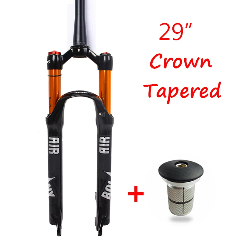 model 1 BOLANY MTB fork 26" 27.5''/29'' Crown Suspension Fork Air Straight/Tapered 1-1/8 Disc Brake Mountain Bike Forks Lightweight - Цвет: model 1