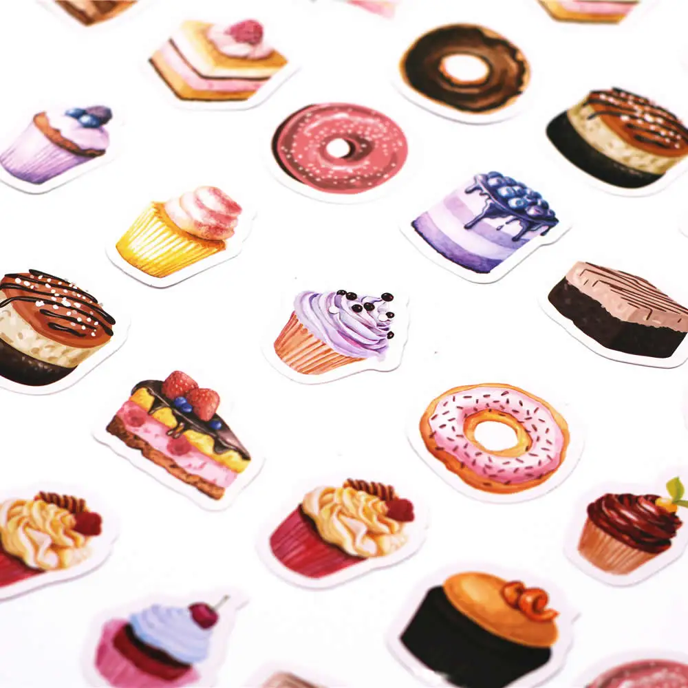 40 шт. с днем рождения фиолетовые наклейки для торта упаковка отправлено в Kawaii