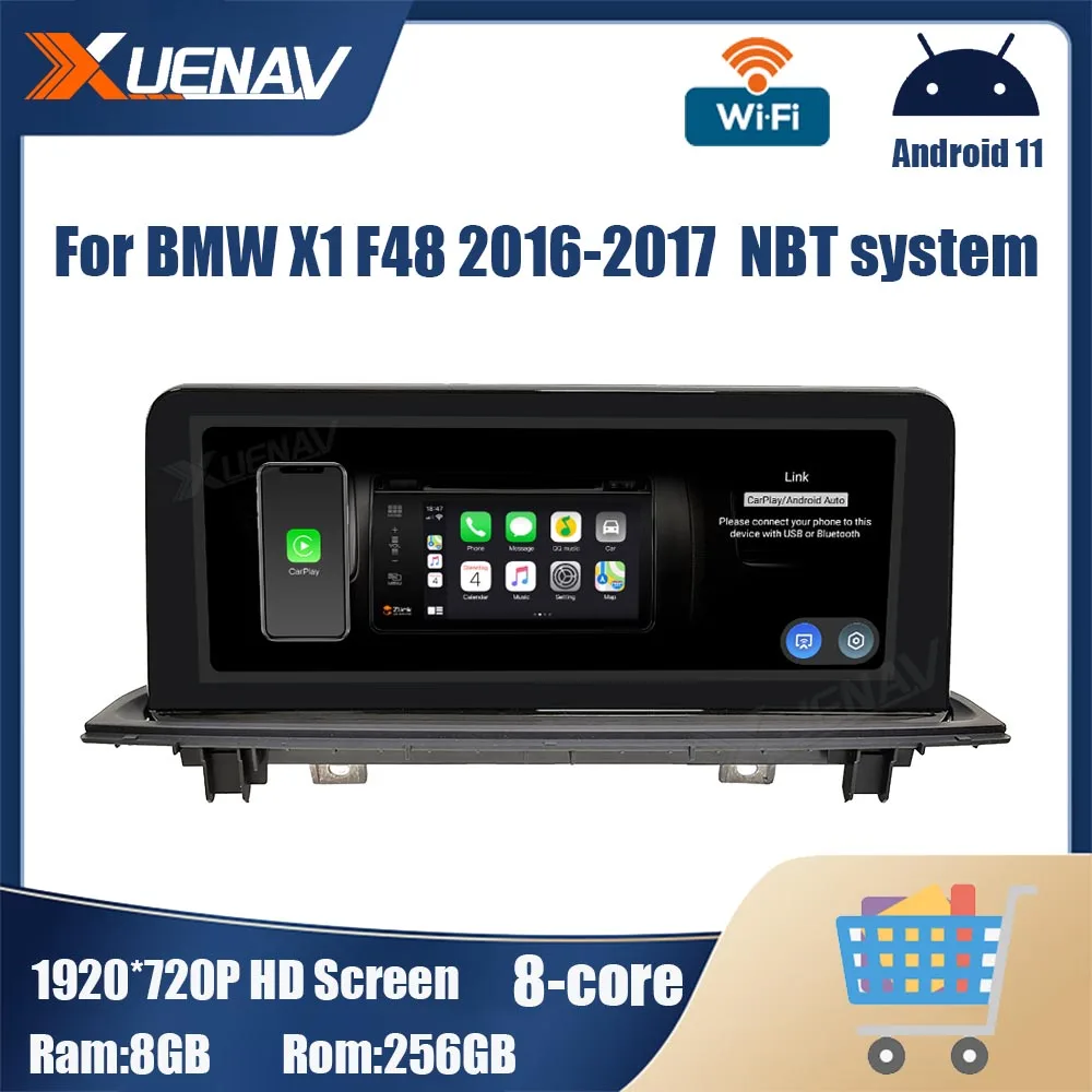 

Автомобильный мультимедийный плеер, стерео для BMW X1 F48 2016 2017 NBT система, DVD-плеер, GPS-навигация, автомобильное радио 2 din Android 11