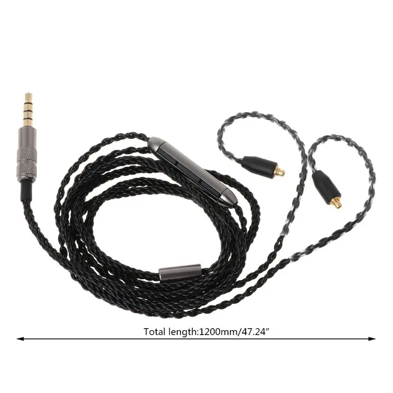 Кабель для наушников MMCX 8 3 5 мм Тип C с микрофоном и регулировкой громкости Shure SE215