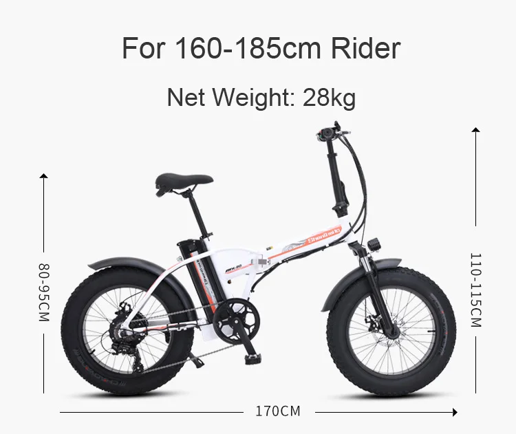MX20 20 дюймовый Электрический Снежный велосипед, 4,0 Fat Tire, 48V 15Ah мощный литиевый аккумулятор, Педальный вспомогательный велосипед, горный велосипед