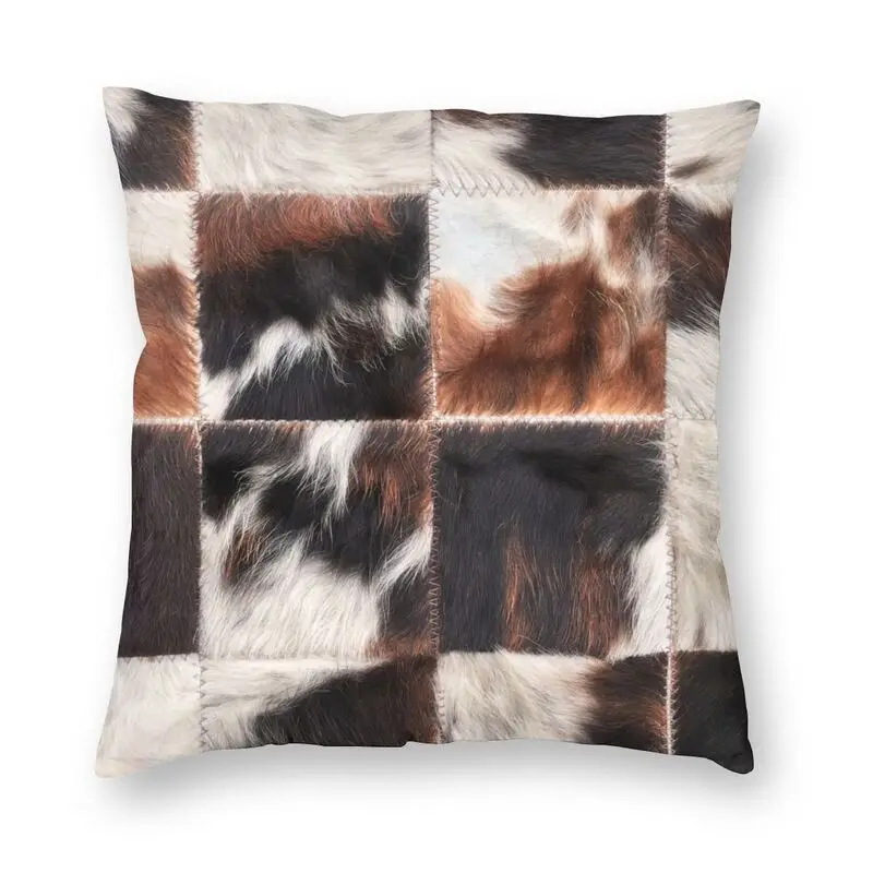 

Checkered Cowhide Fur 3D Printing Pattern Throw Pillow Covers For Living Room Home Decor Pillowcase Sofa Cushion Cover