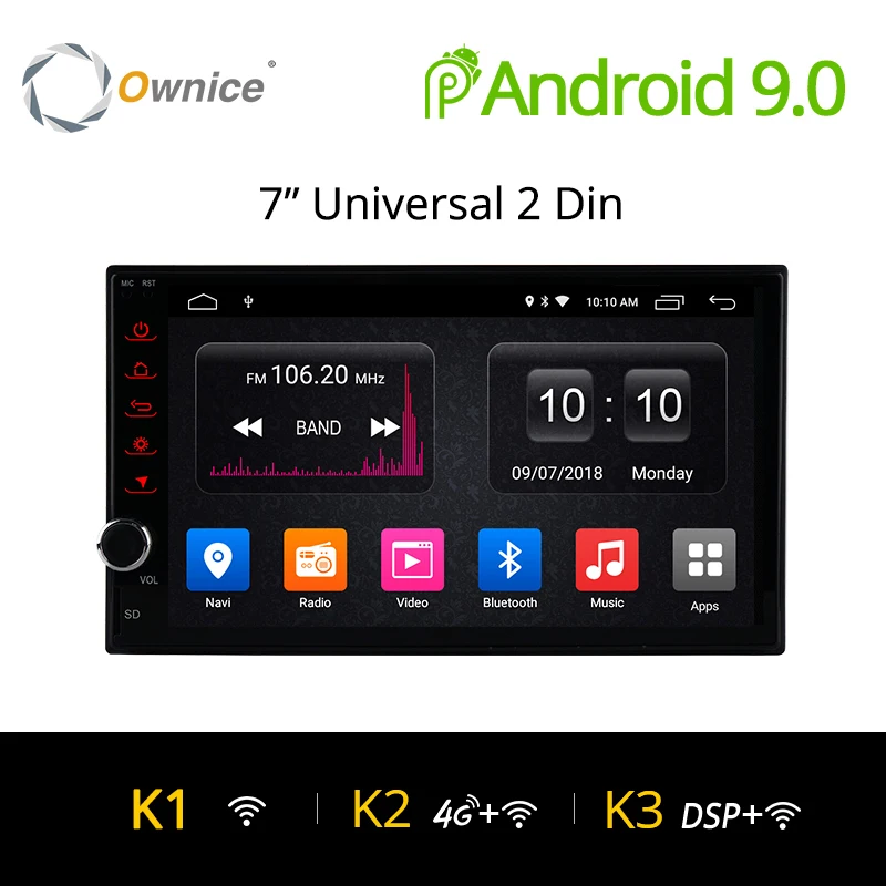 Автомагнитола Ownice K1 на Android 8 1 с GPS навигацией 2 Гб ОЗУ DVD Din|Автомагнитолы| |