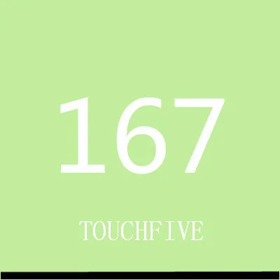 TOUCHFIVE 168 цветов одиночные художественные маркеры Кисть ручка эскиз на спиртовой основе маркеры двойная головка манга ручки для рисования товары для рукоделия - Цвет: 167-pale green light