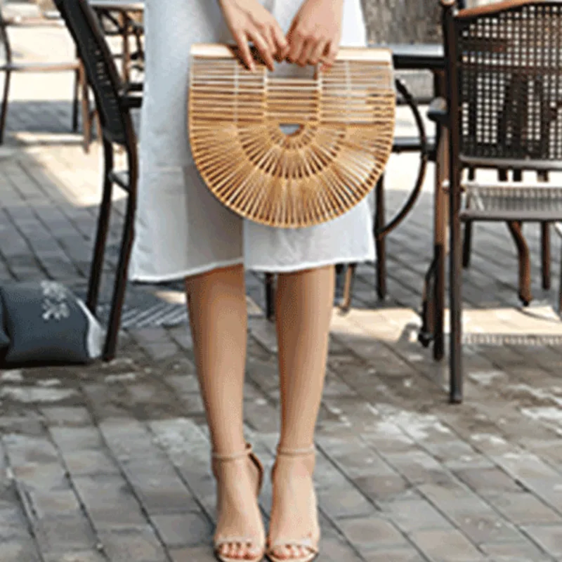 LANMREM 2020 женское повседневное ручное плетение дамские сумочки из бамбука Весна