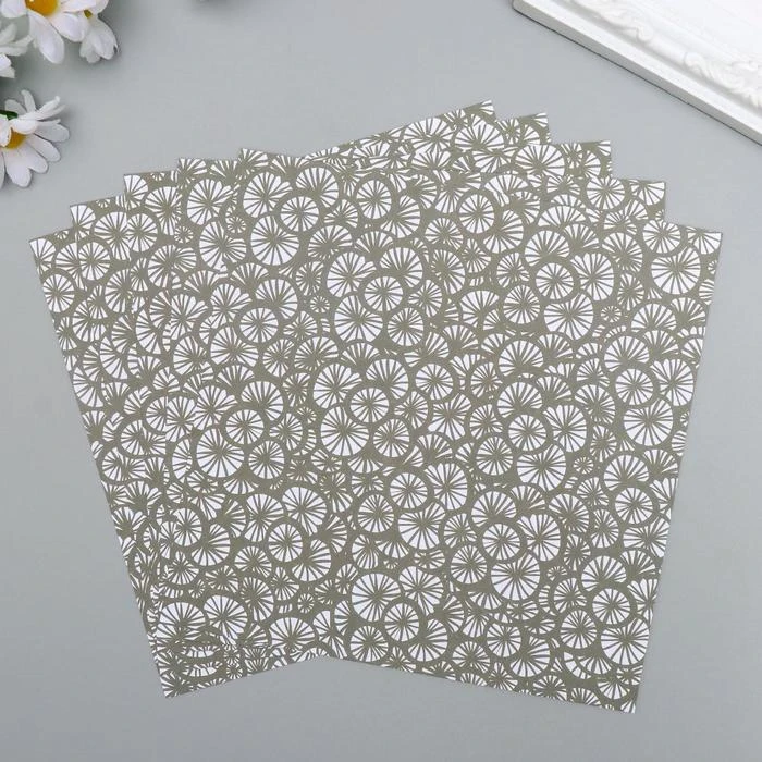 Scrapbooking paper set Abstract motif № 9 15x15 cm 5 sheets 160 g/m2 6116802 Parchment Wrapping Packing Craft kraft Needlework Stamping Arts Crafts