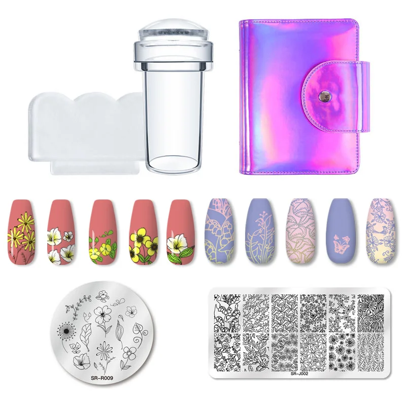 Набор штамповочных пластин для ногтей RBAN из нержавеющей стали шаблон