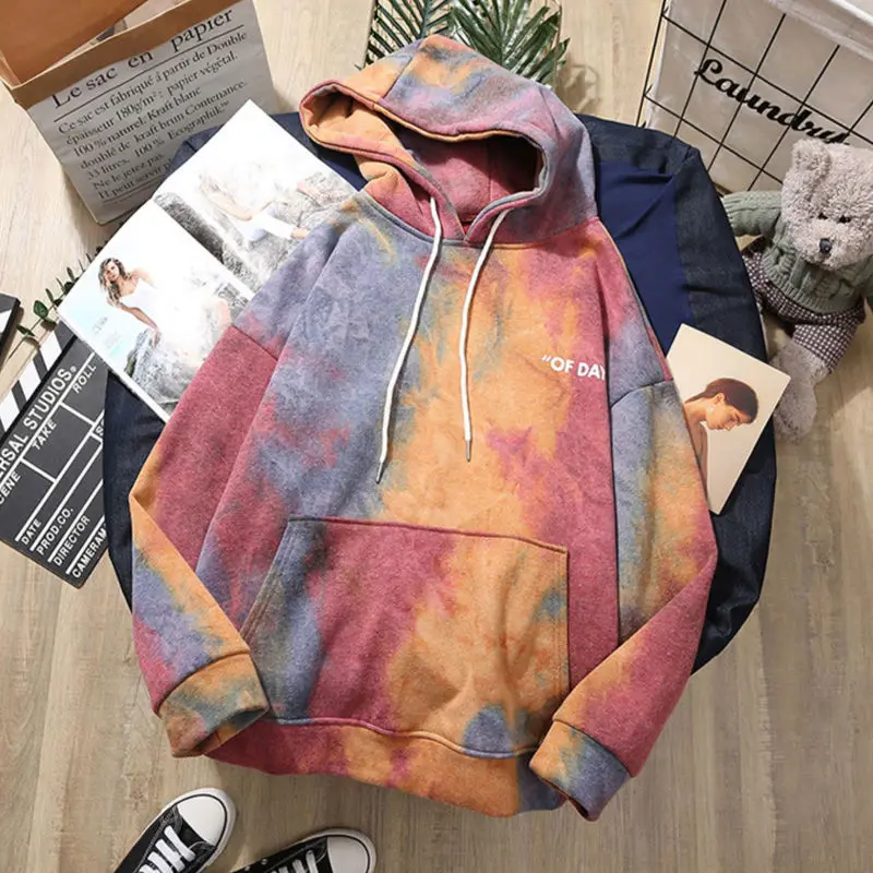 

Korean Fashion Oversized Tie Dye Women Hoodie Autumn Casual Sweatshirt Tops Harajuku Female Pullovers Plus Size Hoodies Women