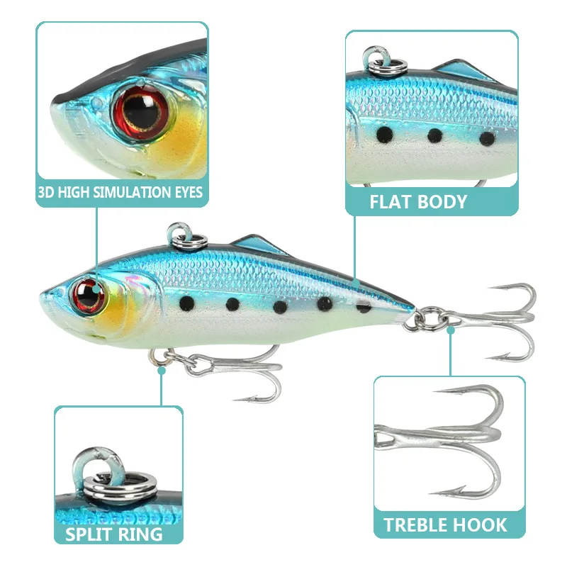 Bassland Тонущая VIB 6cm11g длинная литая рыболовная приманка большая жесткая jerkbait