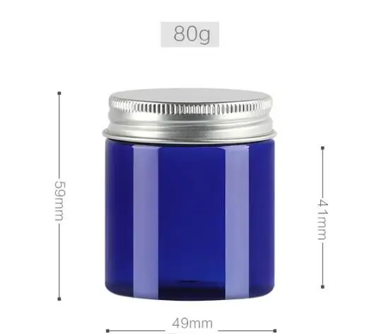 50 шт./лот г 80 голубые банки для крема домашних животных косметическая упаковка с