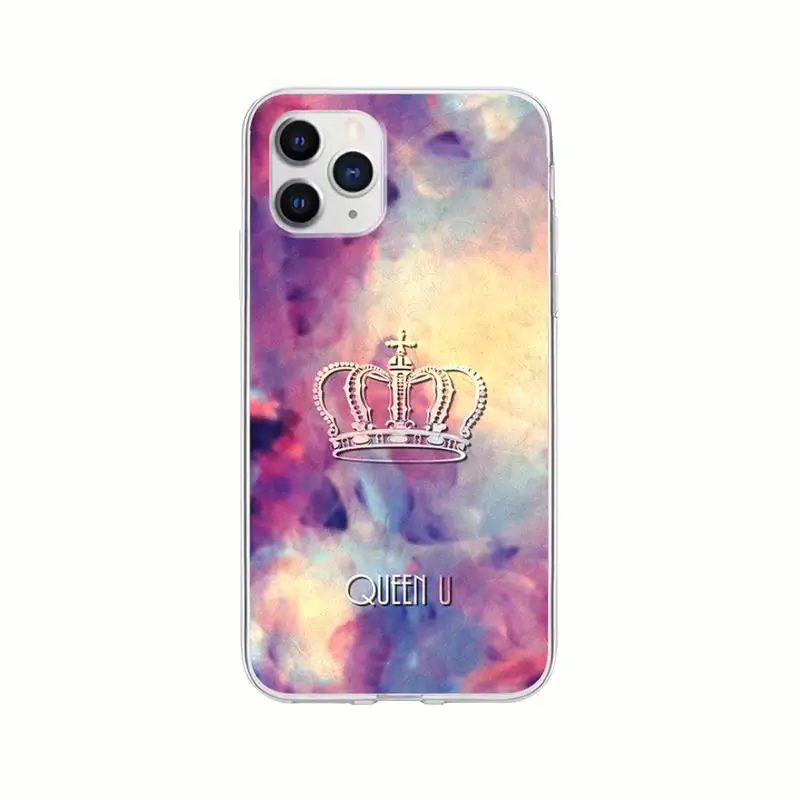 

Popolar Fashion King Queen Transparent Phone Case Clear Cover For Huawei P20 P40 Lite P30 Pro P Smart 2019 Nova 3e 6 Se
