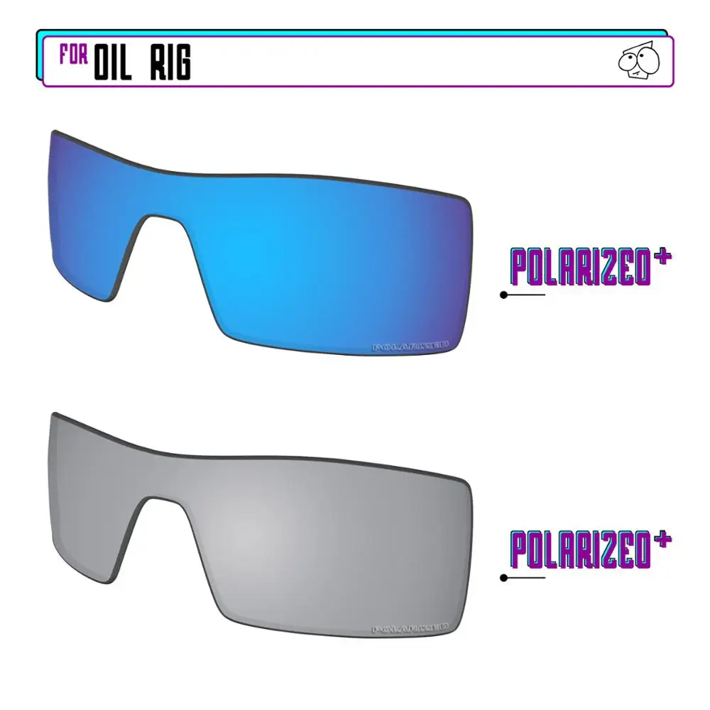 EZReplace Polarized Replacement Lenses for - Oakley Oil Rig Sunglasses - Sir P Plus-BluePPlus