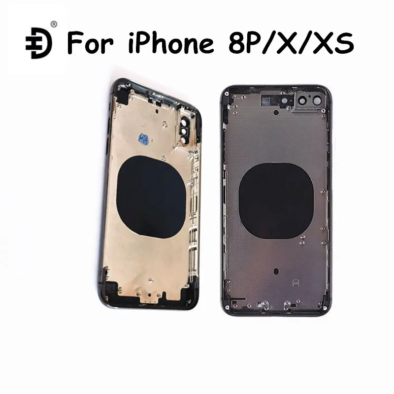 

Средняя Рамка для iPhone 8 Plus крышка аккумулятора чехол средняя рамка Шасси в сборе для iPhone X XS задняя крышка корпуса Запасные части