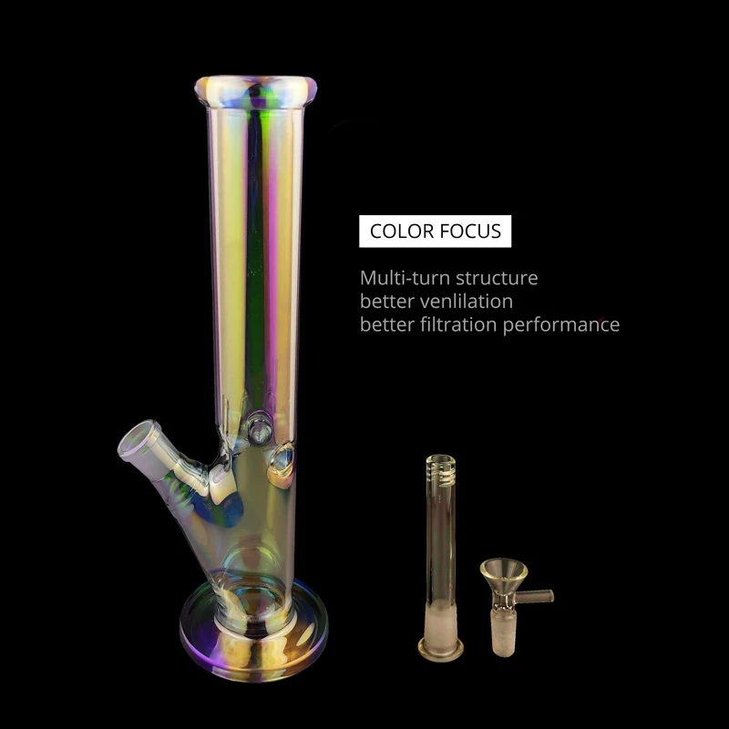 

1Pcs High Quality Colorful Straight -Style Luminous Glass Toy With Multi-Turn structure Better Ventilation Performance