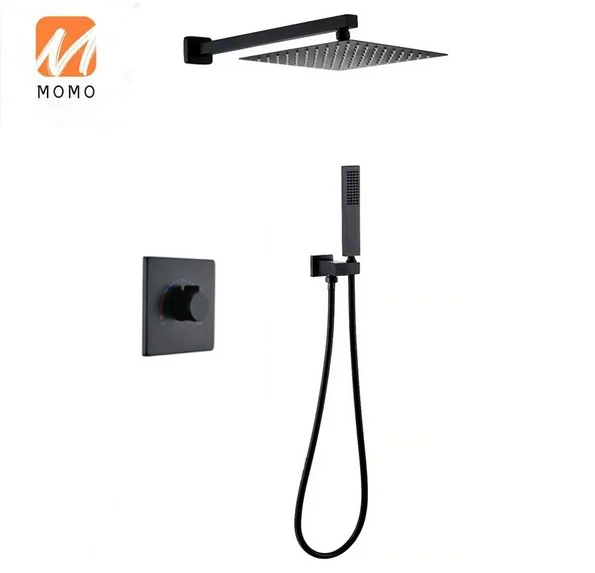 

10" chrome Hot and Cold Wall Mounted Mixer Concealed Shower System Sets and Faucets Bath