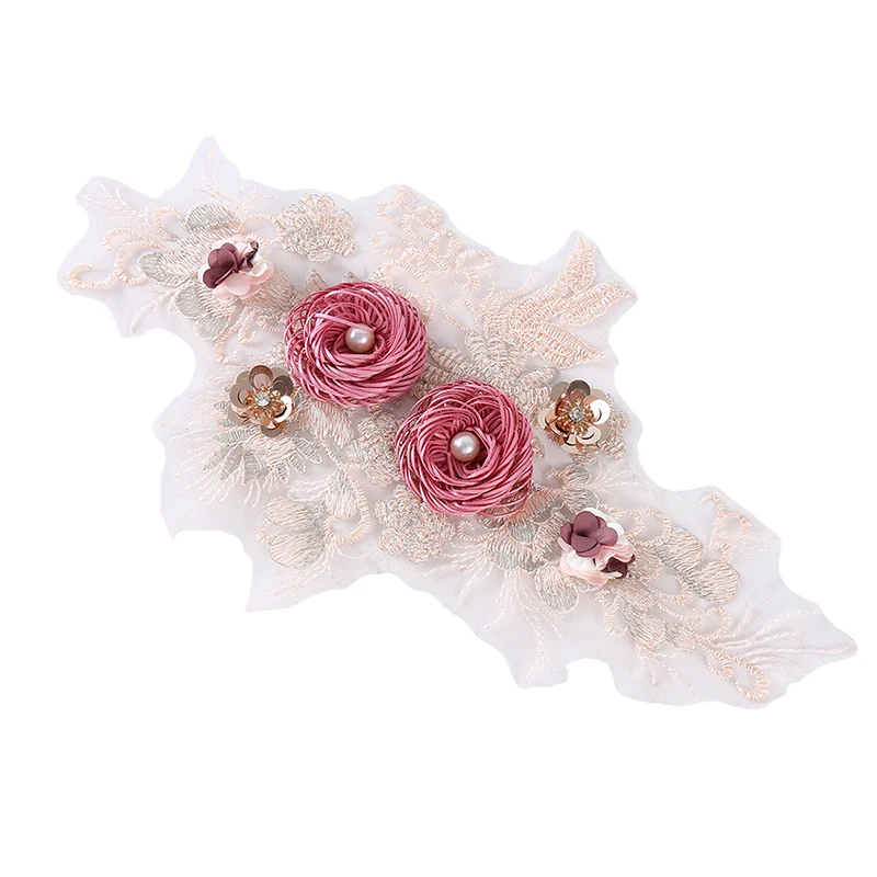 Новая Автомобильная джинсовая юбка с вышитым низом и цветочной аппликацией из