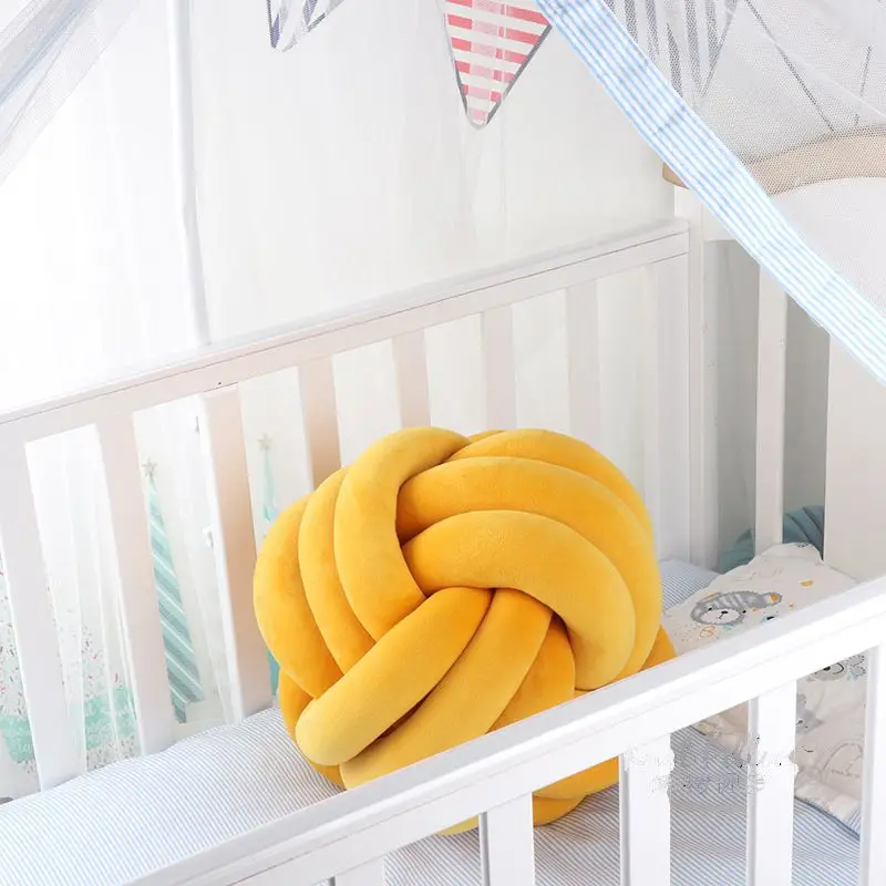 Декоративная подушка в скандинавском стиле для детской комнаты плетеная Подушка