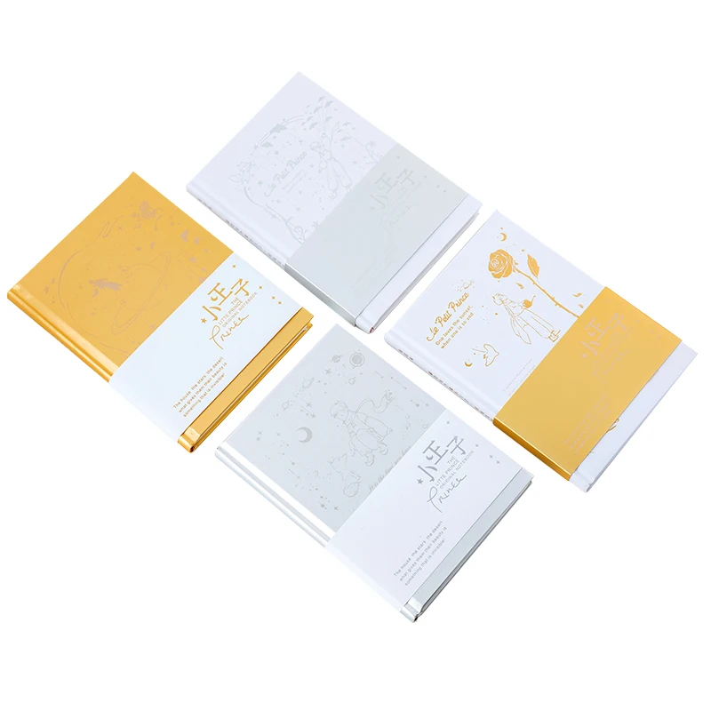 

Little Prince Blank Sketchbook Diary Drawing Painting Gold silver Rose fox Planet Notebook paper Sketch Book School Supplies
