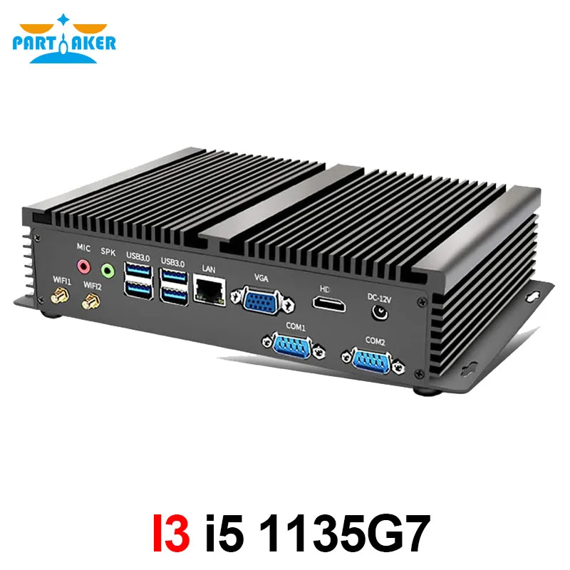 Industrial Mini PC Computer Intel Core i5 1135G7 Desktop PC Win 10 2*DDR4 M.2 NVMe+Msata+2.5''SATA 4K HTPC Nettop HDMI VGA WiFi