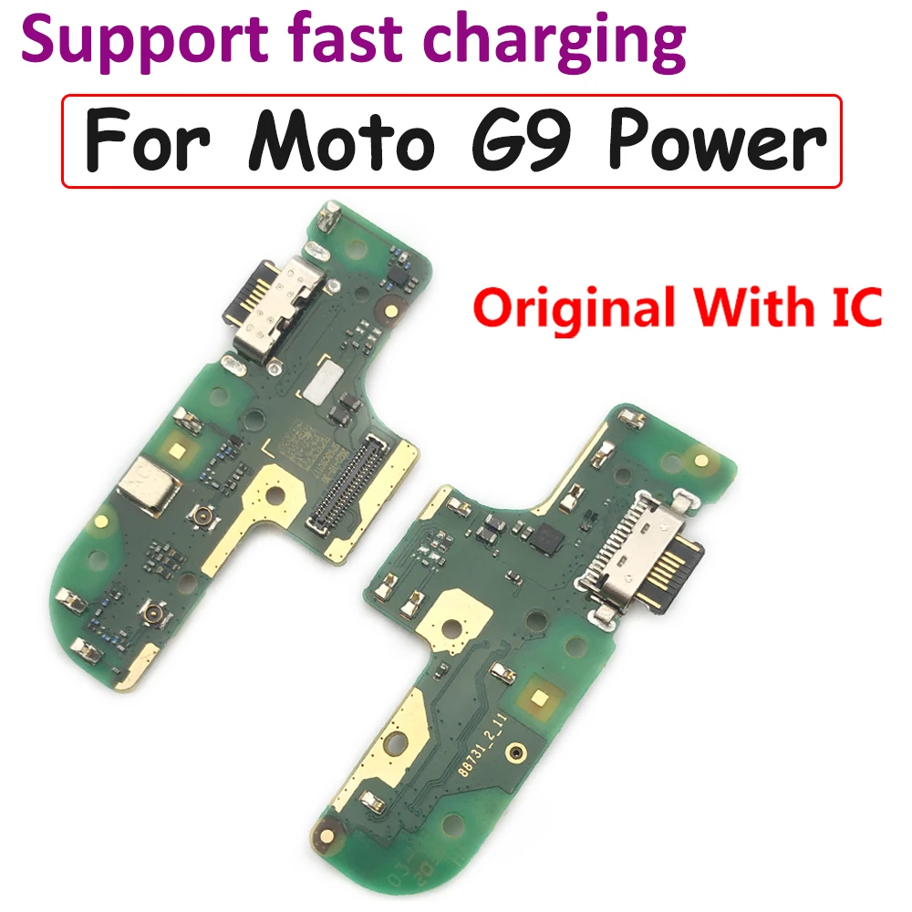 

2Pcs/Lot，100% Original USB Charging Port Charger Board Flex Cable For Moto G9 Power Dock Plug Connector With Microphone