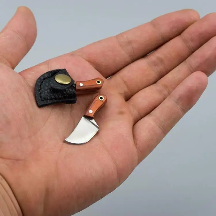 1 шт. карманный мини-нож из нержавеющей стали с деревянной ручкой | Спорт и