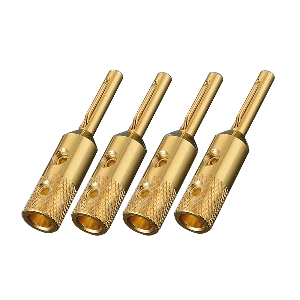 4 шт. медные позолоченные вилки бананы для динамиков|speaker cable plug|banana plug 4pcsviborg audio |
