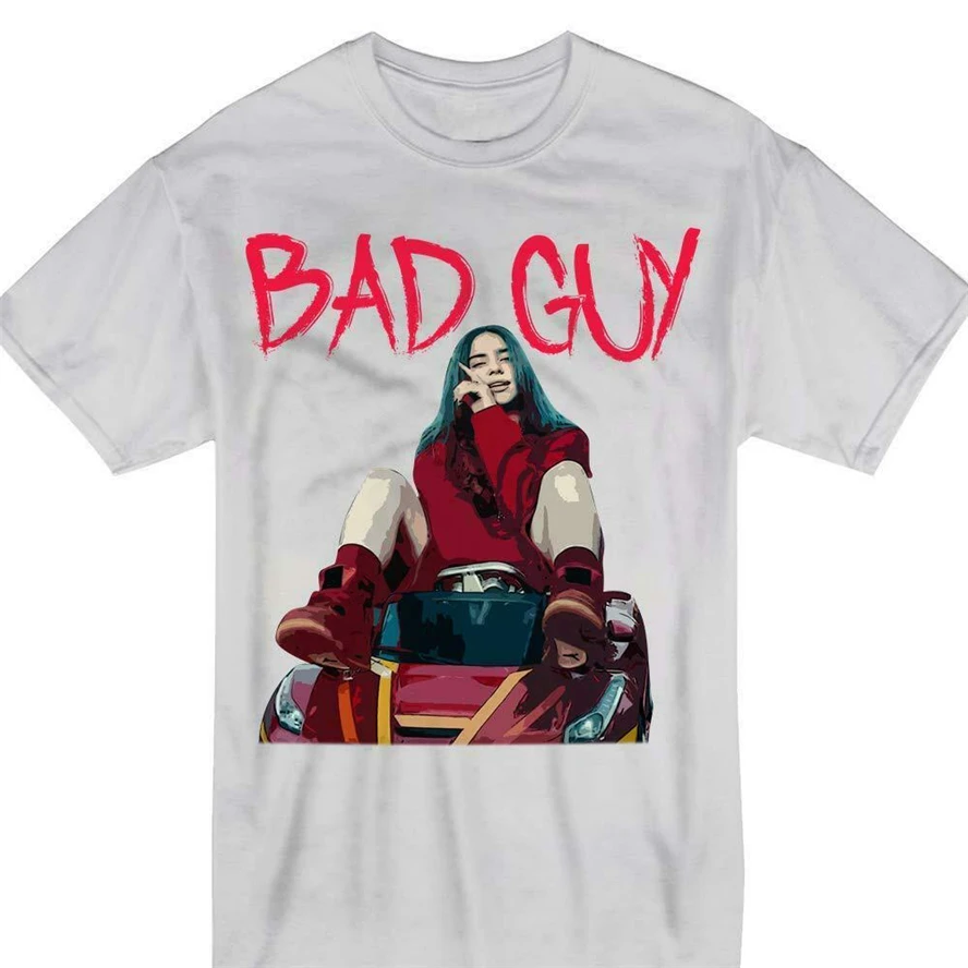 Billie Eilish Bad Guy белая футболка когда мы все засыпаем где ходим S 3XL Бесплатная