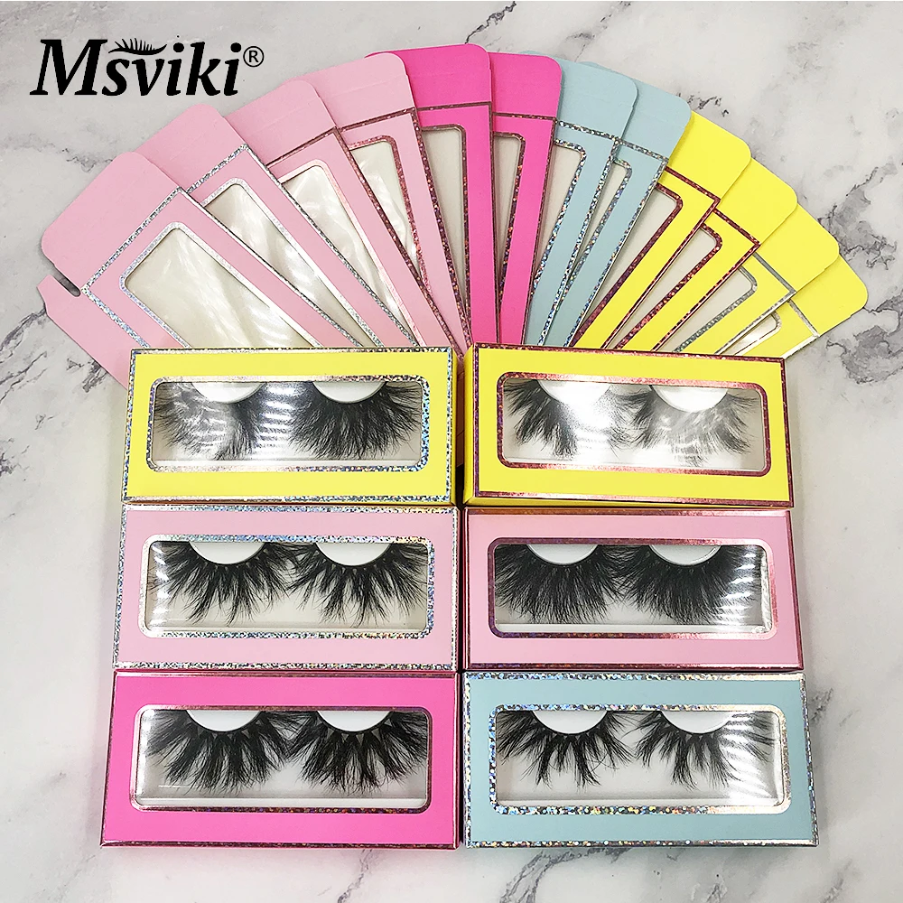 8D норковые ресницы в упаковке без жестокости ручной работы 3D полная полоса 25 мм