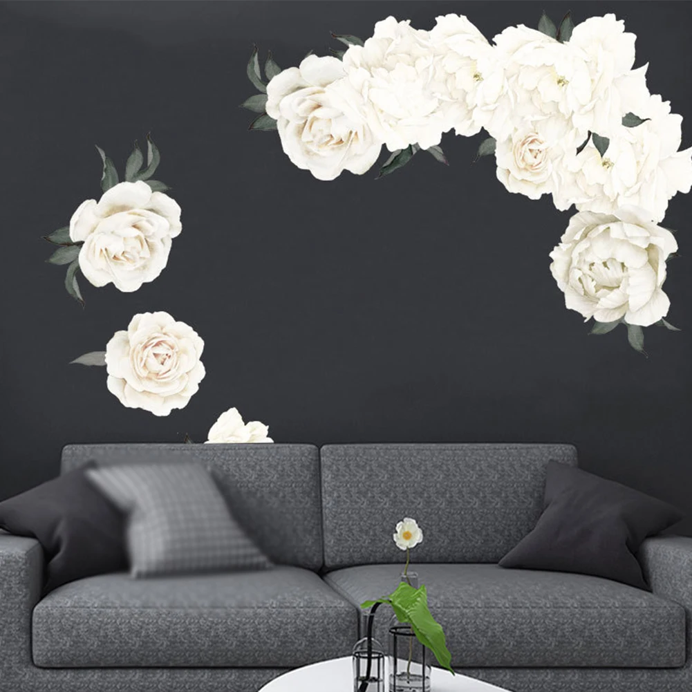 Мебель для спальни стикер на стену ПВХ клей съемный Художественный Цветочный