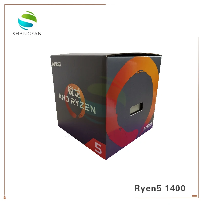 Новый четырехъядерный процессор AMD Ryzen 5 1400 R5 3 2 ГГц YD1400BBM4KAE Socket AM4 с охлаждающим