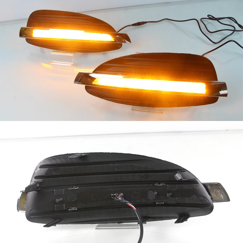 2 шт. Светодиодный дневной светильник автомобиля Accessories12V DRL Противотуманные фары