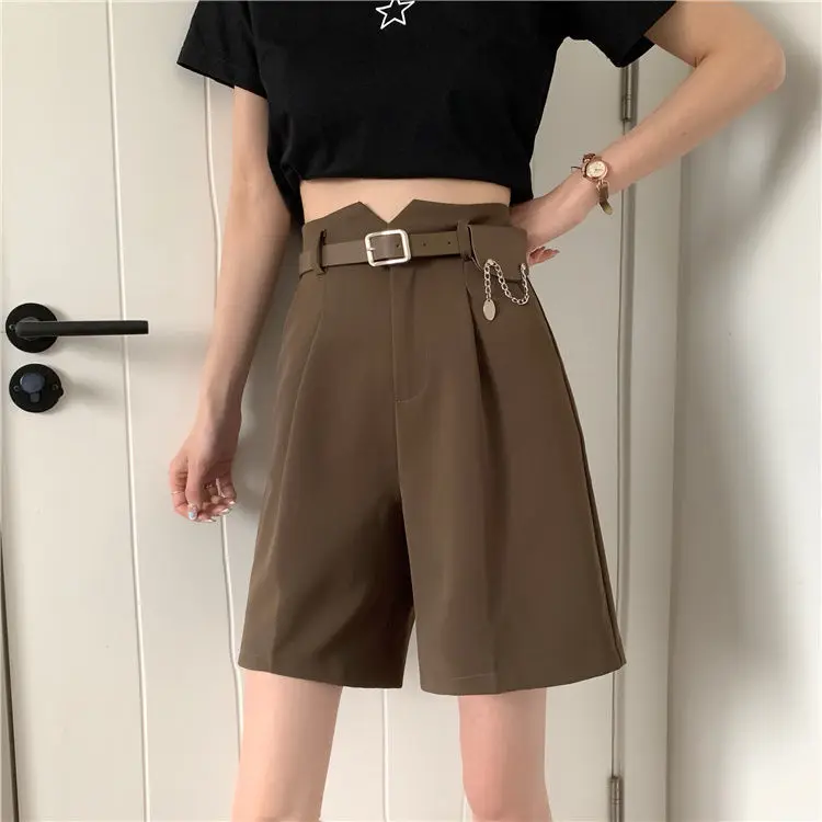 

Summer Korean version ins high waist loose straight pants for women