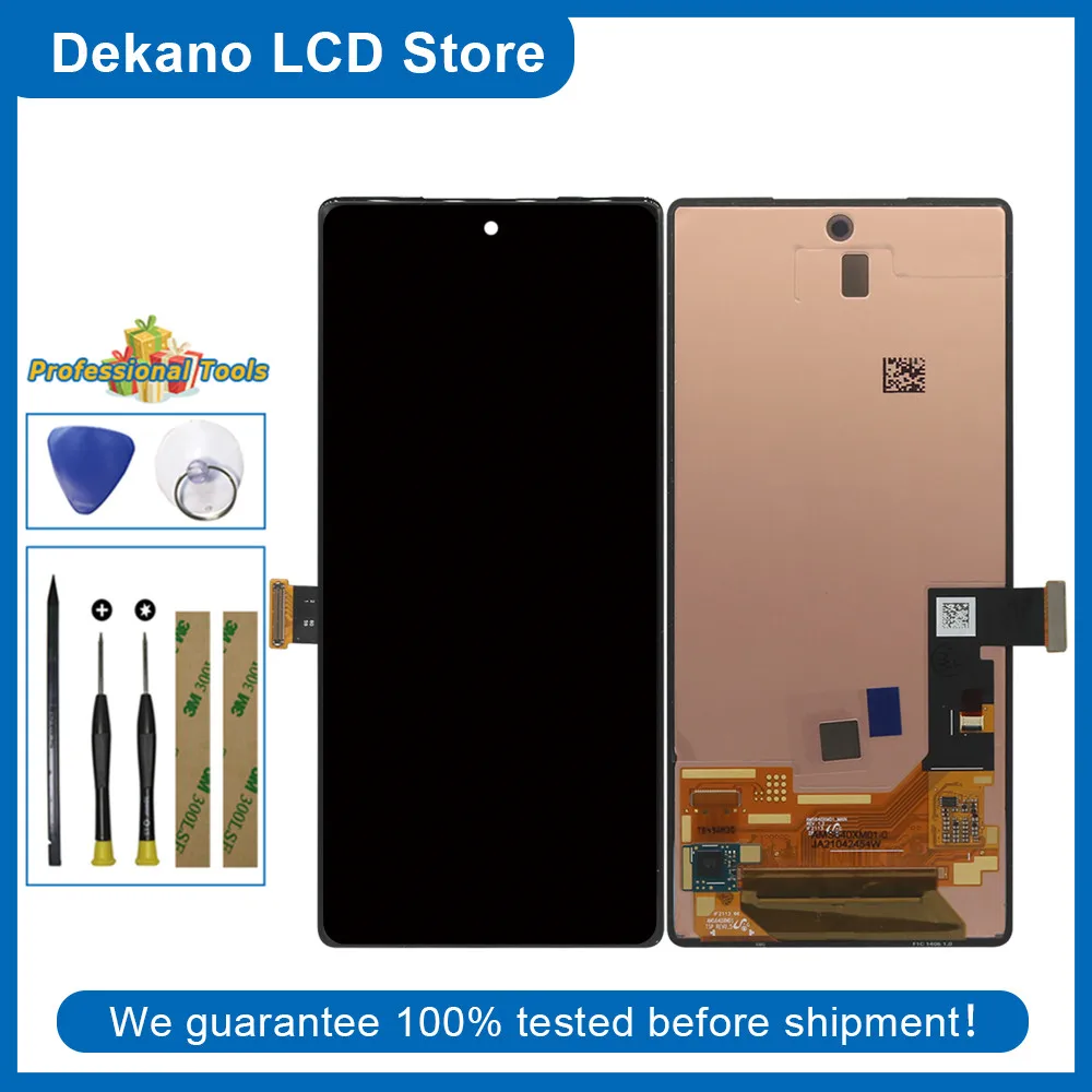 Pantalla LCD de 6,4 pulgadas para Google Pixel 6 GB7N6 G9S9B16, sin marco, montaje de digitalizador con pantalla t&aacute;ctil, herramientas de repuesto-0