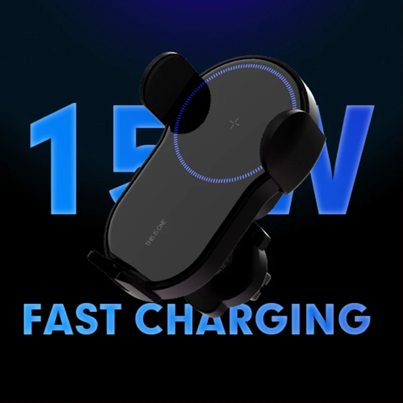 15w qi fast charging auto clamping car mount air vent phone holder wireless charger smart control mini car charger holder free global shipping